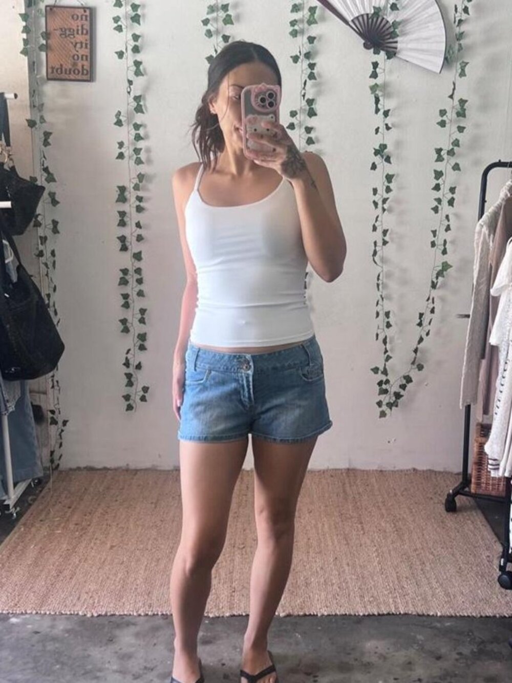 Y2K light wash Paris Blues mini shorts size 9 with stretch